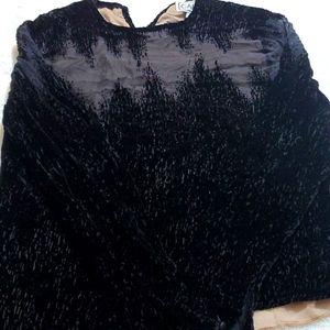 Sheer vintage devore velvet top